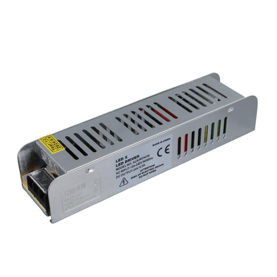 Ledx ALN-M2445S 24 Volt 4.5 Amper Metal Kasa Adaptör 190X48x38mm