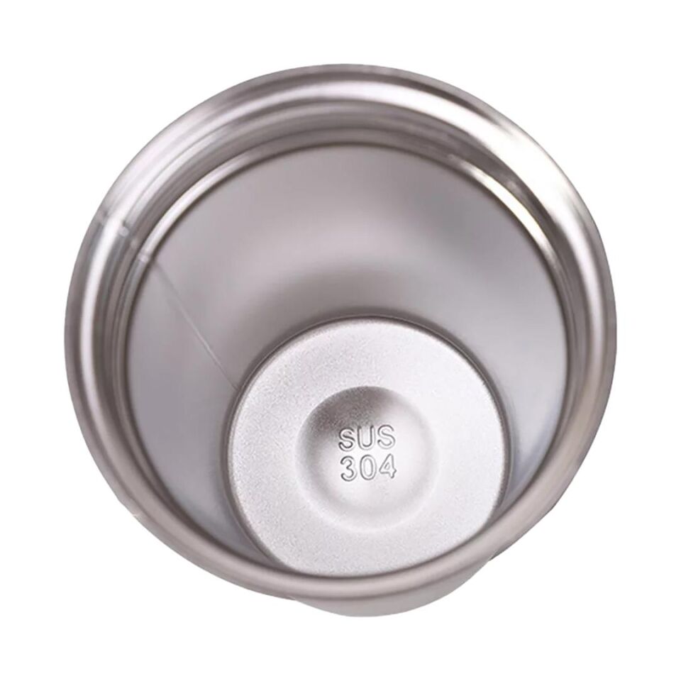 Sunup Paslanmaz Çelik 380 Ml Vakumlu Kapaklı Termos Kupa Oto Araç Tipi Kamp Termosu 6-12 Saat Sıcak Soğuk Termos