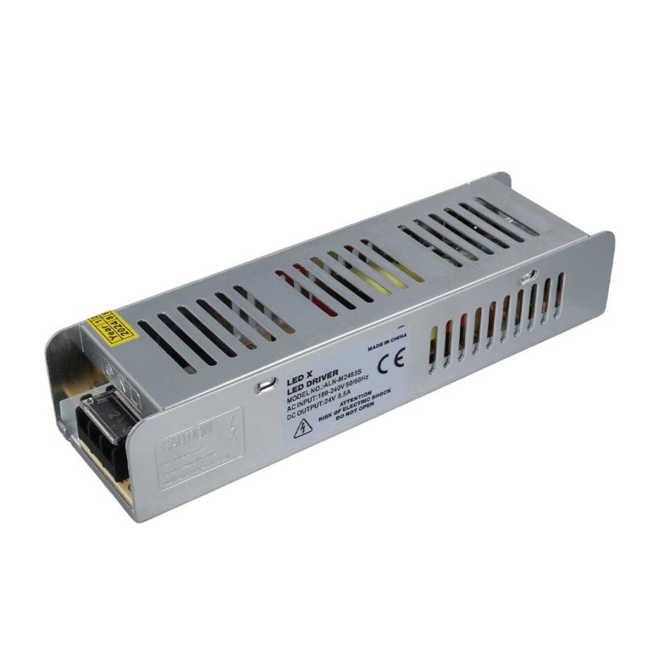 Ledx ALN-M2485S 24 Volt 8.5 Amper Slim Metal Kasa 200X60x40mm