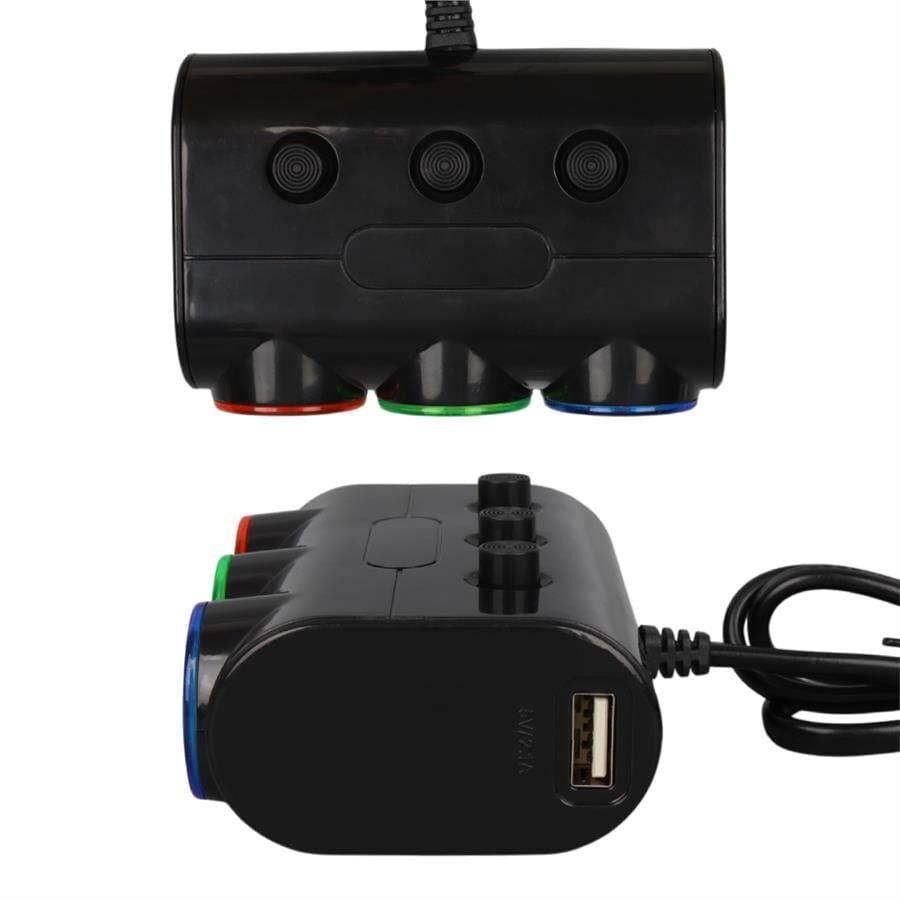 Olesson 1523 12-24V Çift Usb Girişli 120W 80cm Kablolu 3 Lü Araç Çakmak Çoklayıcı Çakmaklık Çoğaltıcı
