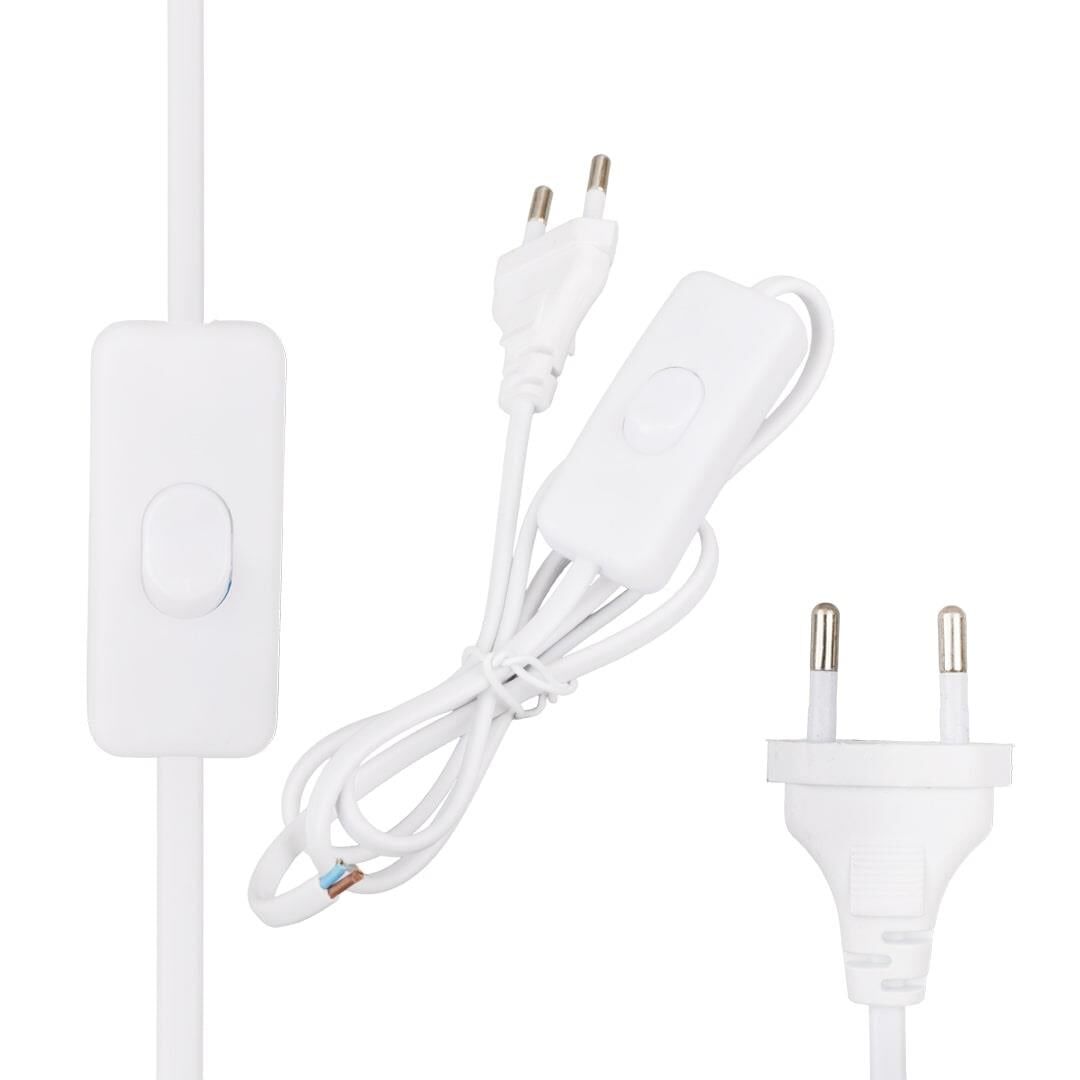 Ayt Powermaster 220 Volt Anahtarlı Güç Kablosu Abajur Kablo Aç Kapa Anahtarlı Hazır Fiş Kablo 1 Metre