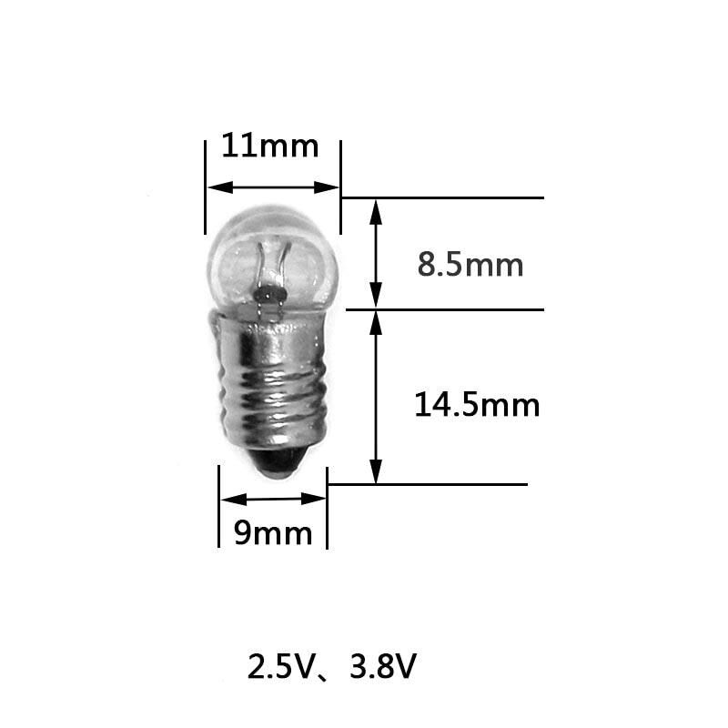 Powermaster PM-4817 Mini Fener Cam Ampul 2.5V Vidalı E10 Duy (50'Li Paket)