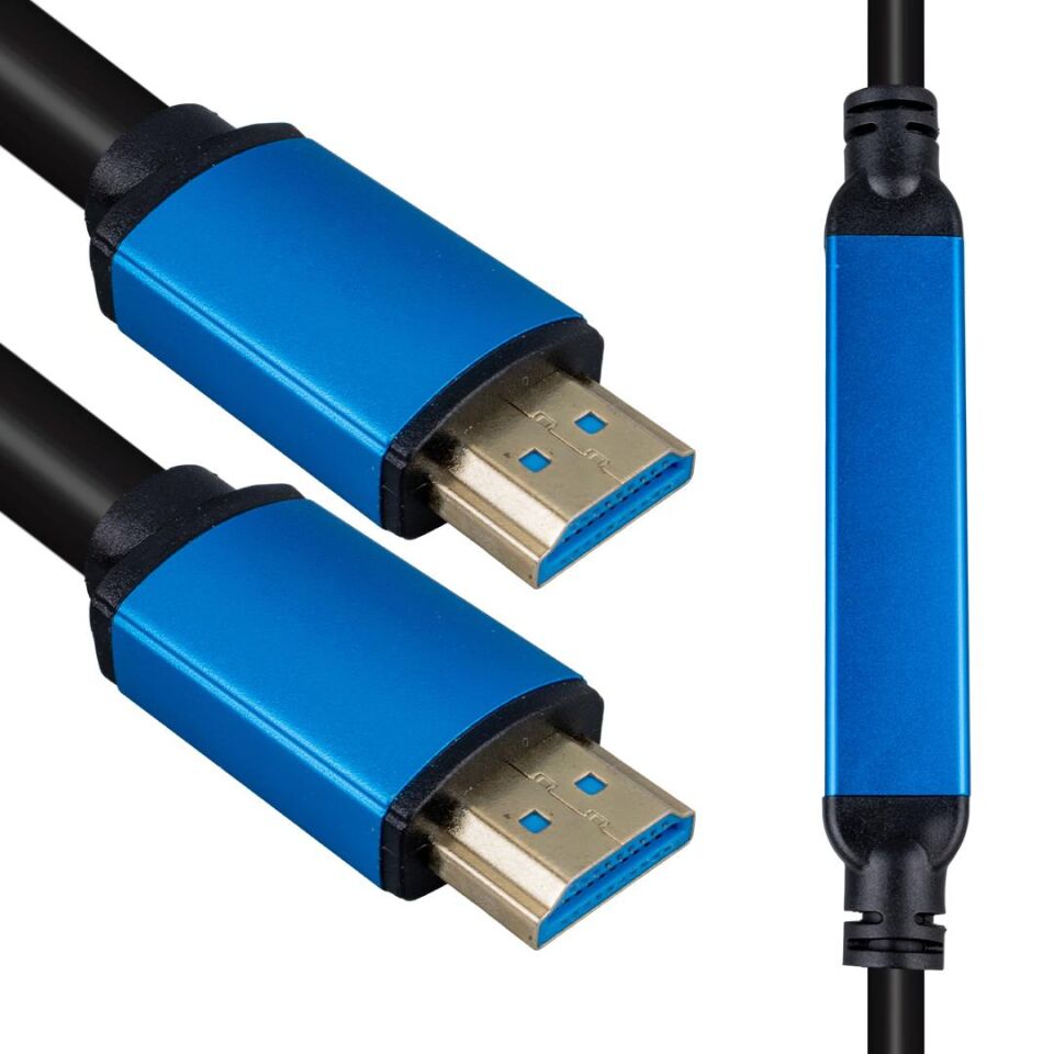 Ayt Fully G-508B Örgülü Çipsetli Çift Filtreli Hdmi Kablo 40 Metre Bilgisayar Tv Uydu Görüntü Kablosu