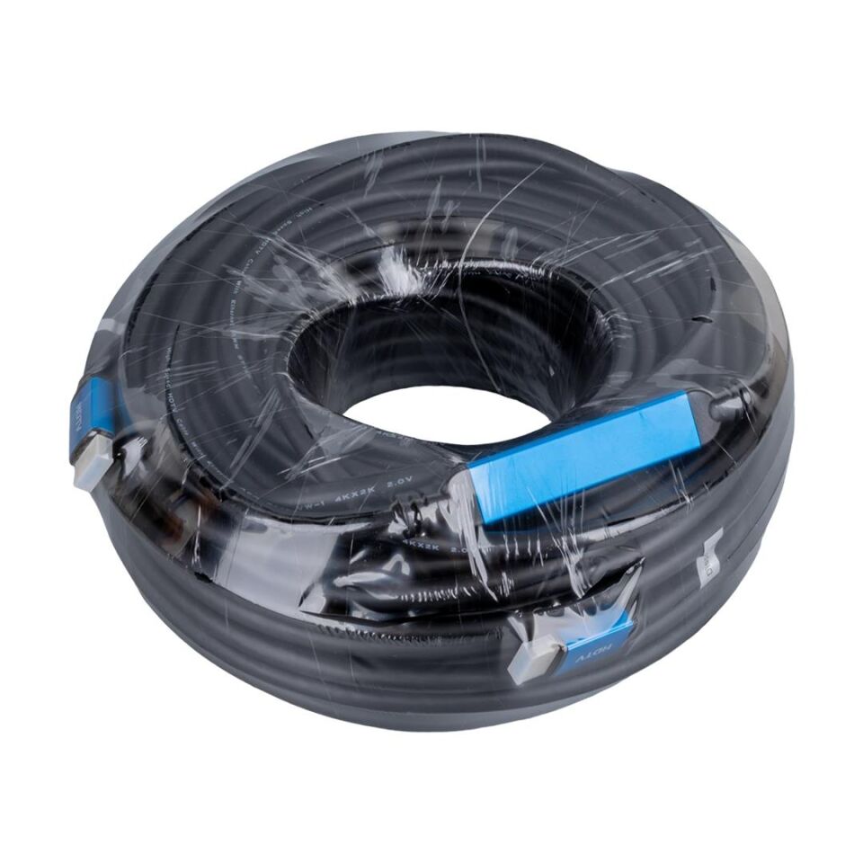 Ayt Fully G-508B Örgülü Çipsetli Çift Filtreli Hdmi Kablo 40 Metre Bilgisayar Tv Uydu Görüntü Kablosu