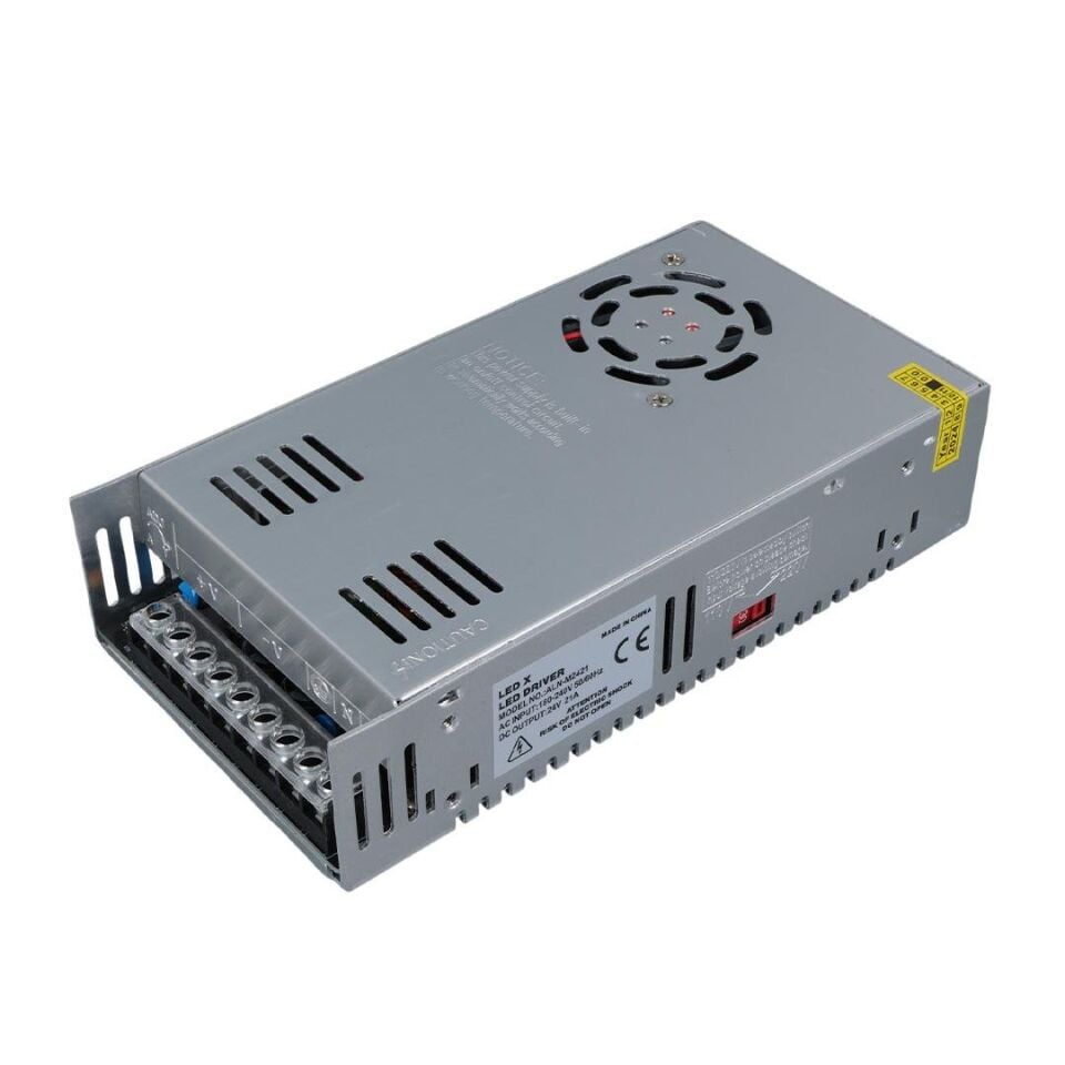 Ledx ALN-M2421 24 Volt 21 Amper Fanlı Metal Kasa Adaptör 215X115x50mm