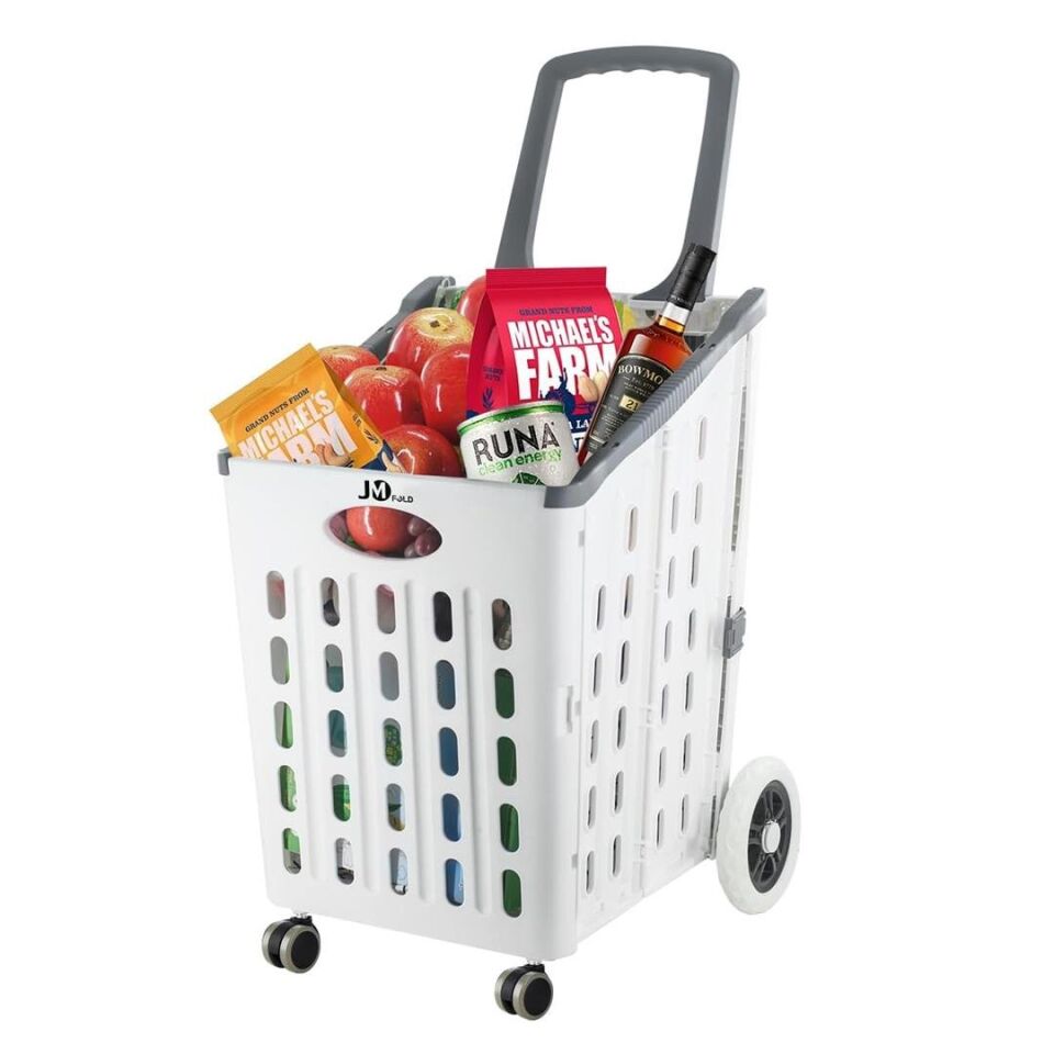 Ayt Sunup SN-27144 Katlanır 4 Tekerlekli Market Pazar Alışveriş Arabası 60 Kg Kapasiteli 75 Litre Hacim Katlanabilir
