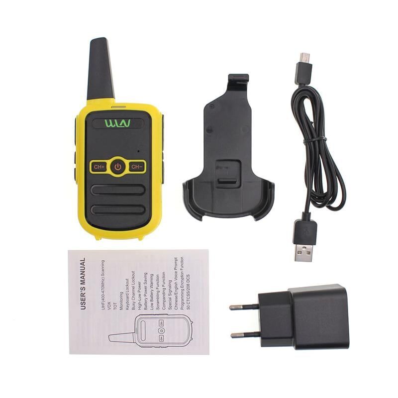 Wln KD-C51 16 Kanal 3-5 Km Menzilli Tekli Sarı Telsiz Şarjlı