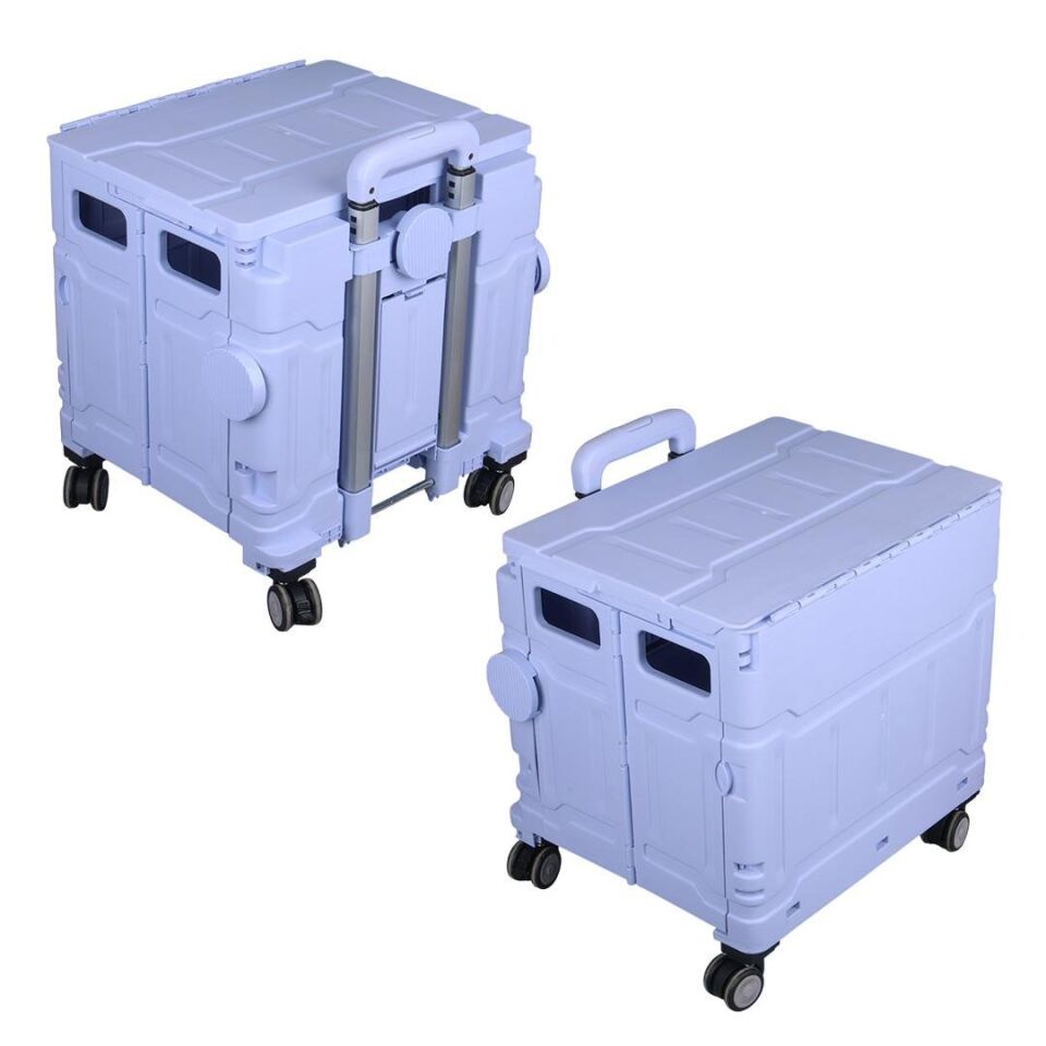 Ayt Sunup SN-26967 Katlanabilir Market Pazar Kamp Tekerlekli Alışveriş Arabası 60 Kg Kapasiteli Çanta