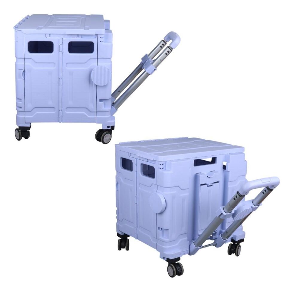 Ayt Sunup SN-26967 Katlanabilir Market Pazar Kamp Tekerlekli Alışveriş Arabası 60 Kg Kapasiteli Çanta