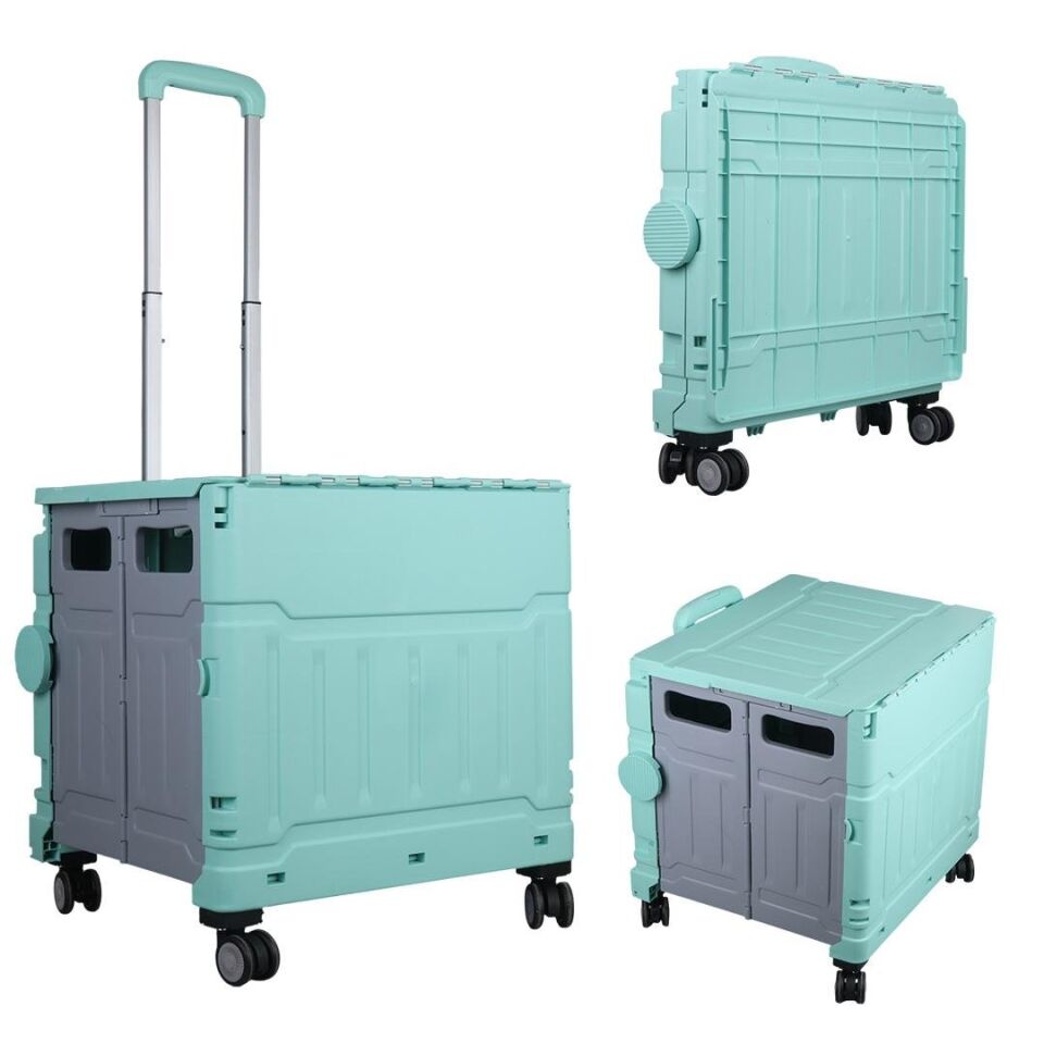 Ayt Sunup SN-26968 Katlanabilir Market Pazar Kamp Tekerlekli Alışveriş Arabası 60 Kg Kapasiteli Çanta