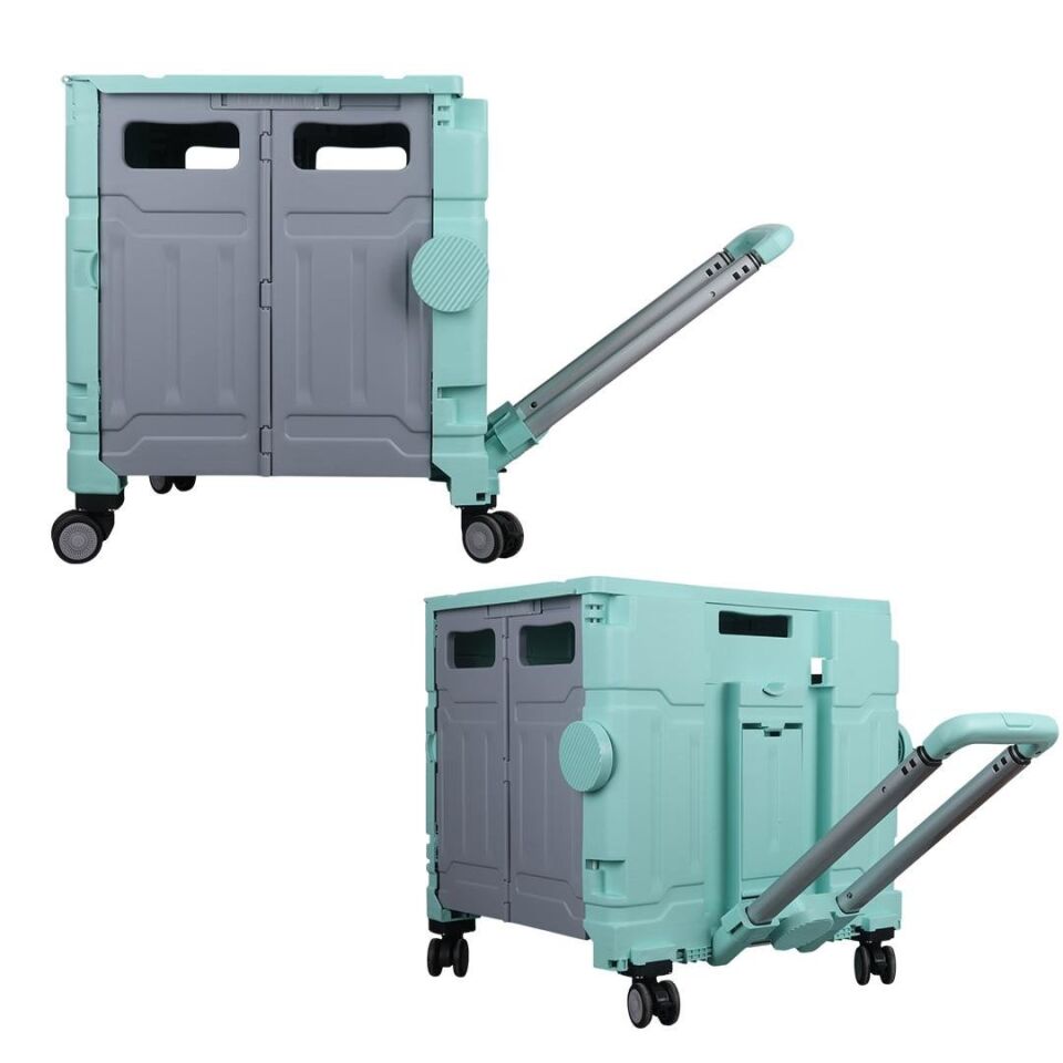 Ayt Sunup SN-26968 Katlanabilir Market Pazar Kamp Tekerlekli Alışveriş Arabası 60 Kg Kapasiteli Çanta