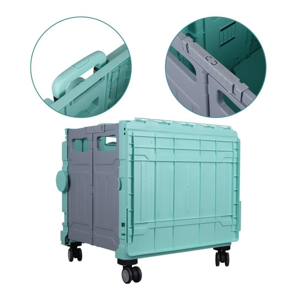 Ayt Sunup SN-26968 Katlanabilir Market Pazar Kamp Tekerlekli Alışveriş Arabası 60 Kg Kapasiteli Çanta