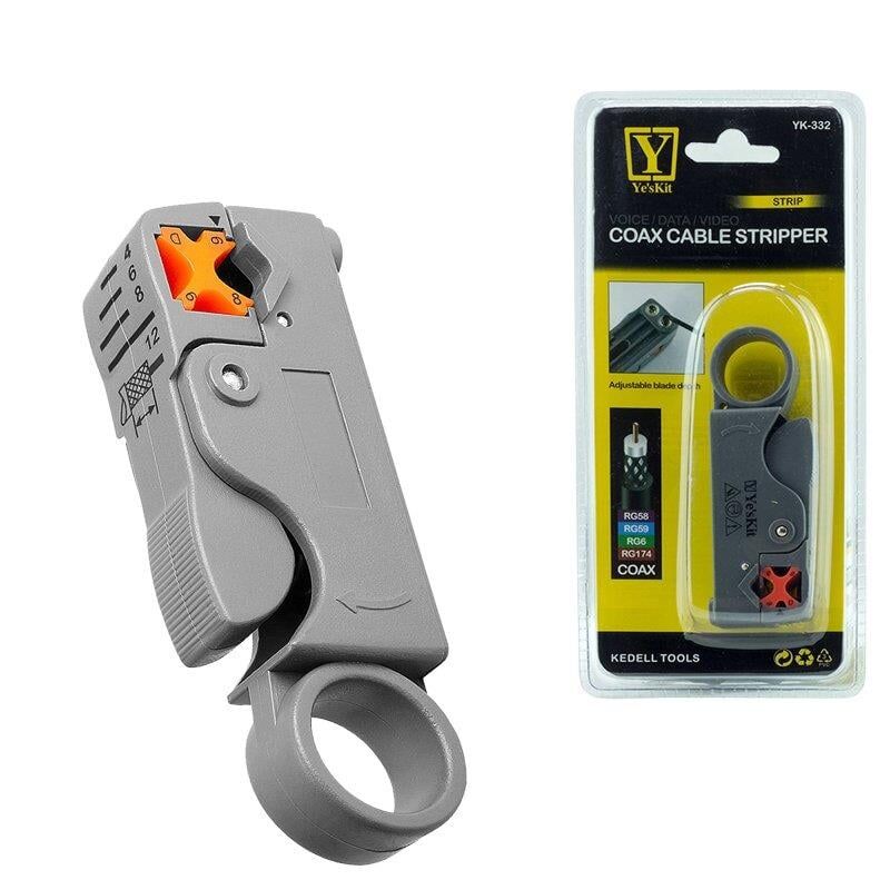 Ayt Powermaster Tk-332 Rg59 Rg6 Rg174 Koaksiyel Kablo Soyucu Kablo Uucu Açıcı Pense