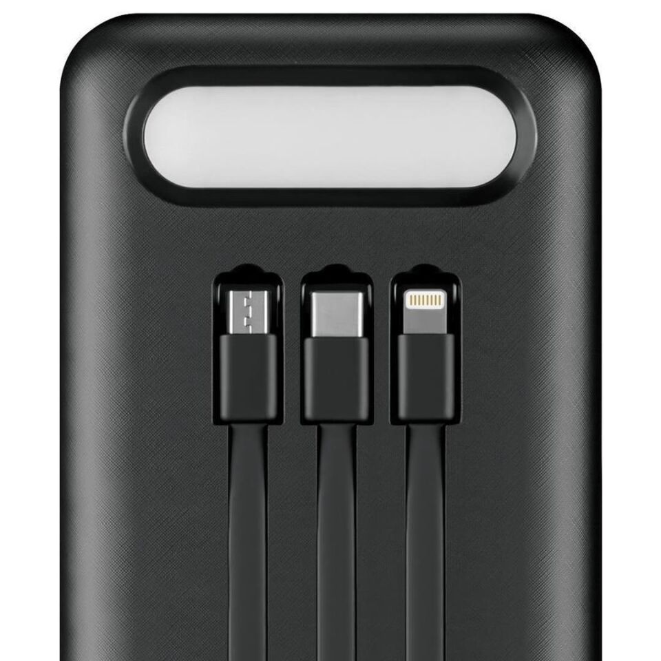 Powerway TX80 80.000Mah Kablolu Dijital Göstergeli Gerçek Fener Işıklı Kamp Siyah Powerbank