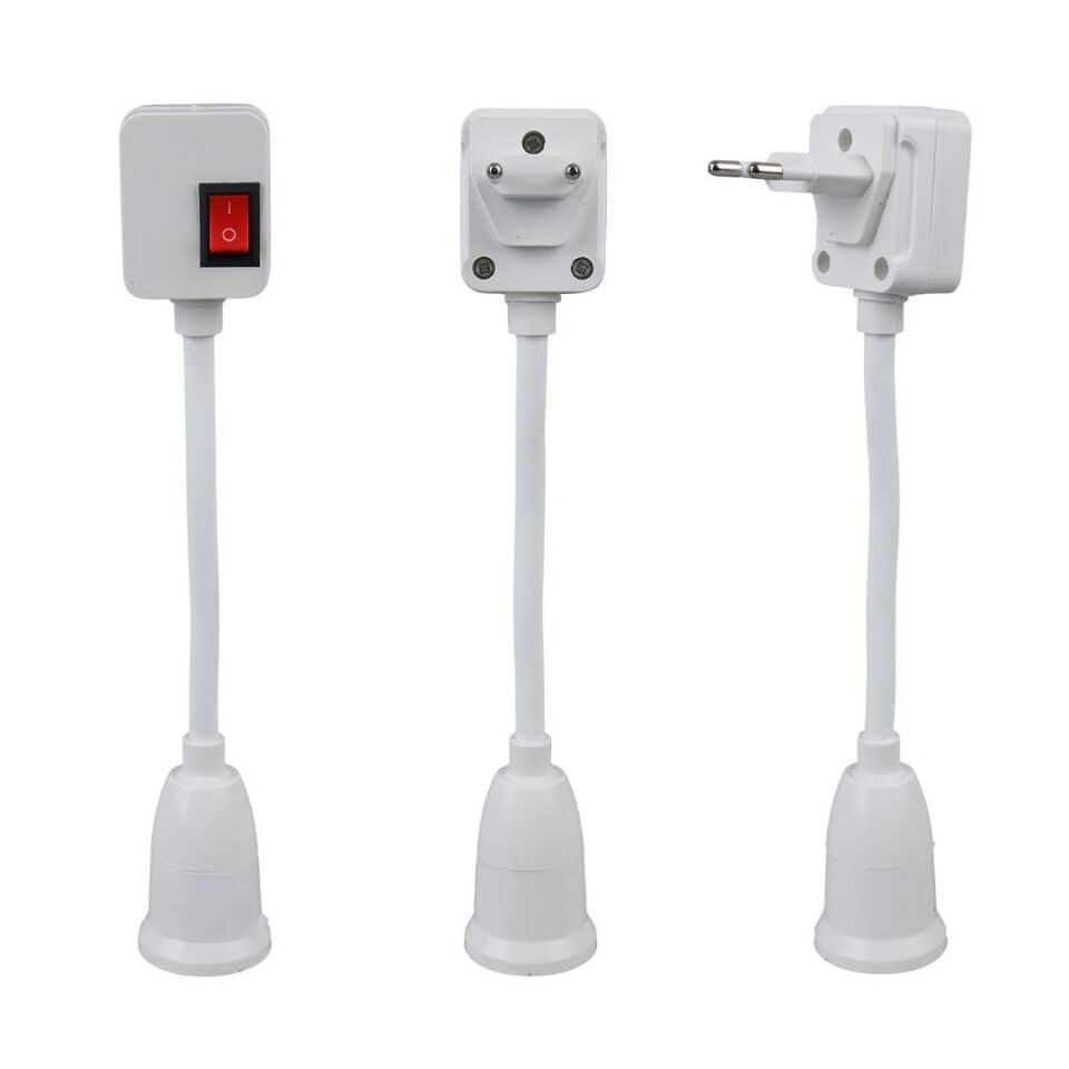Ledx DY-105 Prizi E27 Duya Dünüştürücü Açma Kapama Anahtarlı Oynar Başlıklı Duy