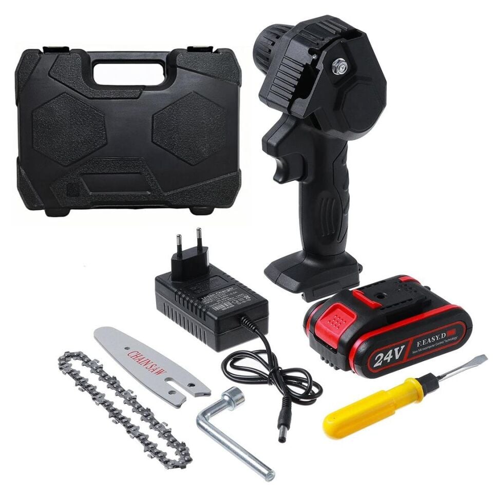 Powermaster PM-20309 Zincirli Şarjlı Matkap Testere 24 Volt - 550 Watt