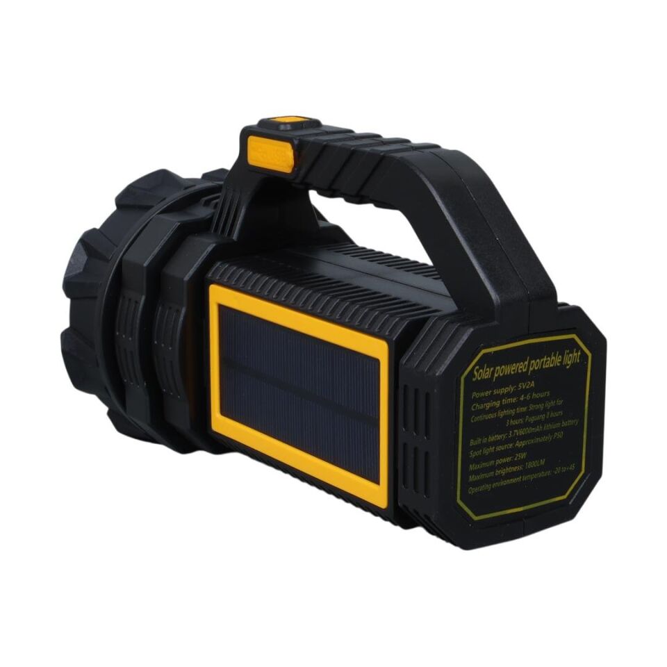 Powermaster MX-W5190-P50 Solar Şarjlı El Feneri Uzun Mesafe Işıldak
