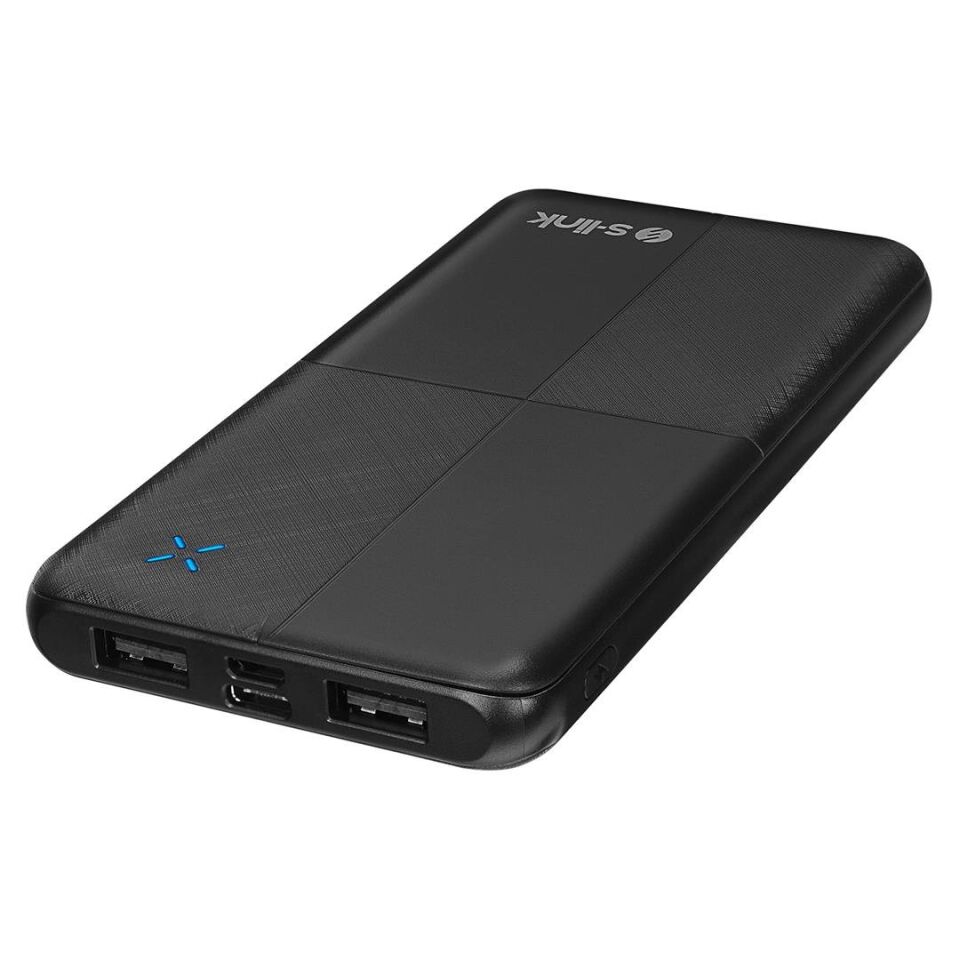 S-Link IP-G12N 10.000Mah Microusb + TYPE-C Siyah Taşınabilir Pil Şarj Cihazı Powerbank