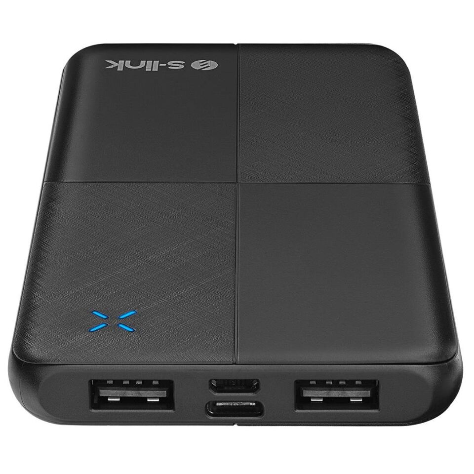 S-Link IP-G12N 10.000Mah Microusb + TYPE-C Siyah Taşınabilir Pil Şarj Cihazı Powerbank