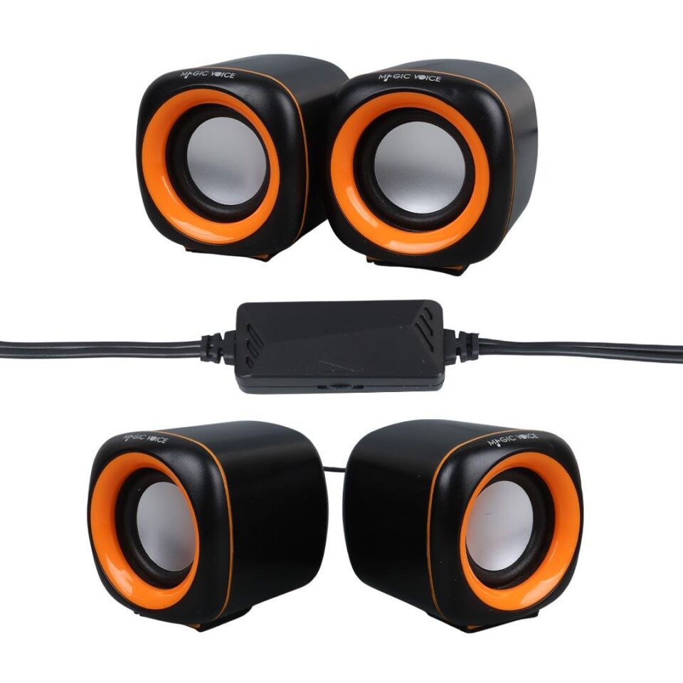 Ayt Magicvoice MV-24837 2x3 Watt Aux Multimedia Mini Usb Pc Bilgisayar Speaker Hoparlör
