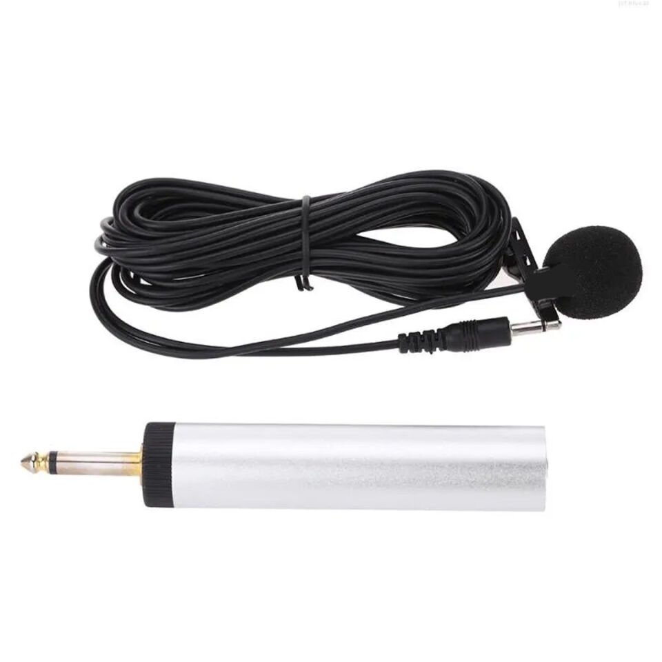 Magicvoice Mv-1899 3 Metre Kablolu Yaka Mikrofonu 3.5 mm Mikrofon 6.3 Verici Kablolu