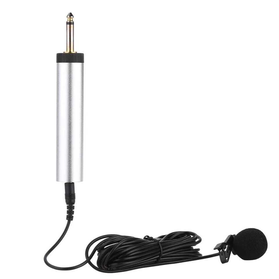 Magicvoice Mv-1899 3 Metre Kablolu Yaka Mikrofonu 3.5 mm Mikrofon 6.3 Verici Kablolu