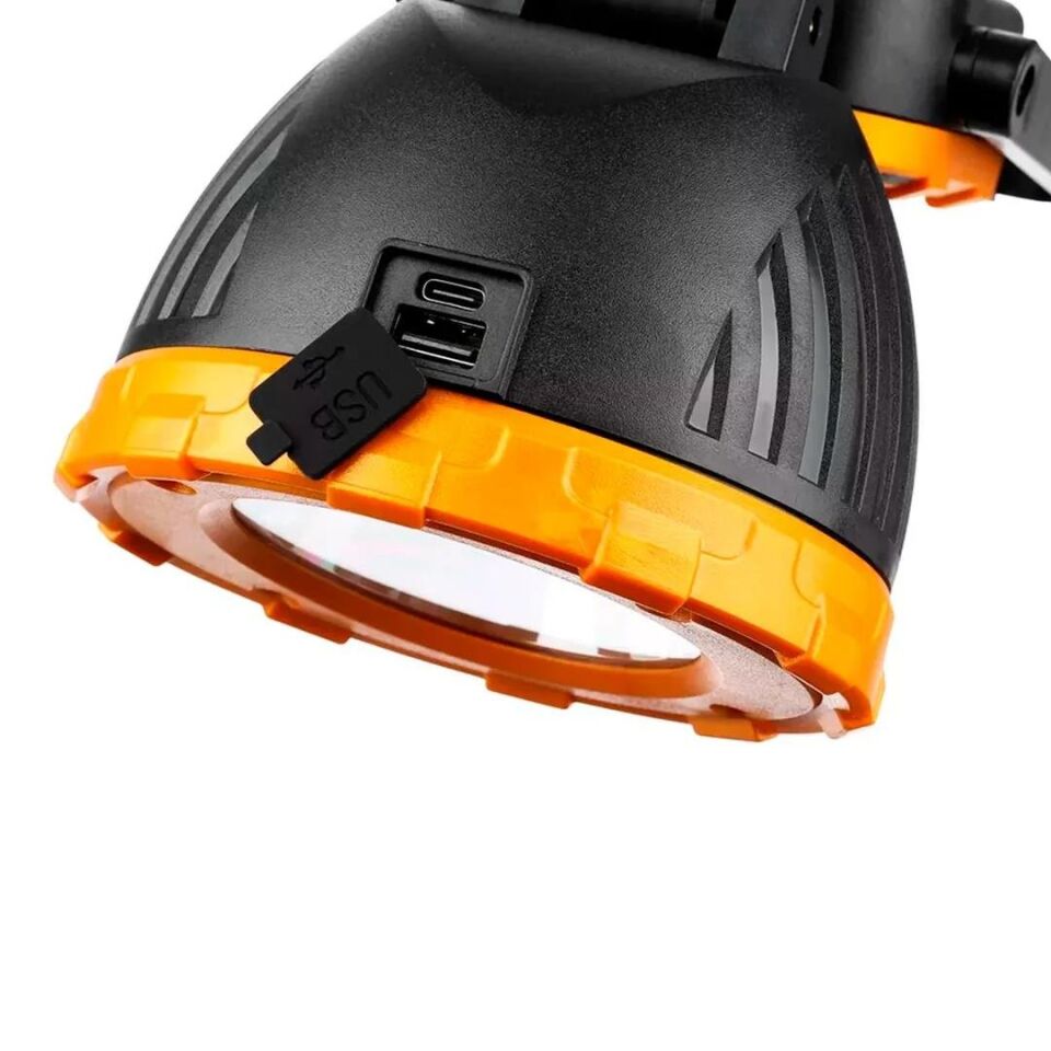 Powermaster PM-8033A Solar Şarjlı 6 Modlu EL Feneri Ve Işıldak Acil Durum Lambası (Beyaz Sarı Kırmızı)