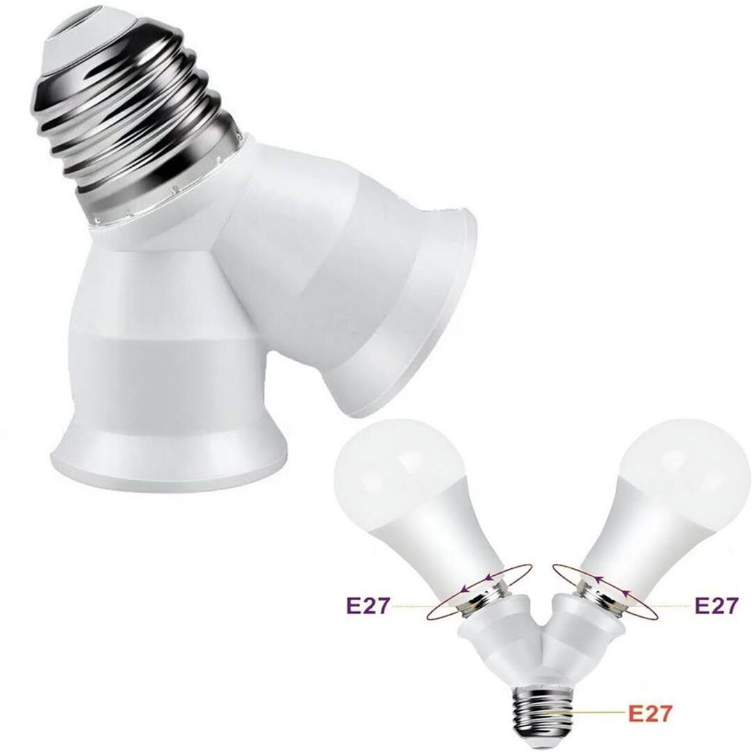 Ayt Ledx DY-101 E27 Duy Çoğaltıcı Tek Duydan Çift E27 Lamba Bağlantısı Duy Çoklayıcı