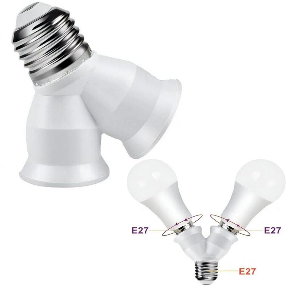 Ayt Ledx DY-101 E27 Duy Çoğaltıcı Tek Duydan Çift E27 Lamba Bağlantısı Duy Çoklayıcı