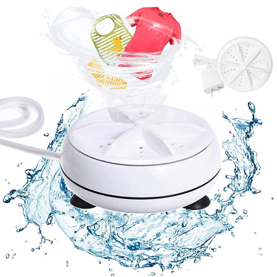 Sunup Taşınabilir Seyahat Tipi Mini Ultrasonik USB li Yıkama Makinesi Çamaşır Makinası 10x5.5 Cm