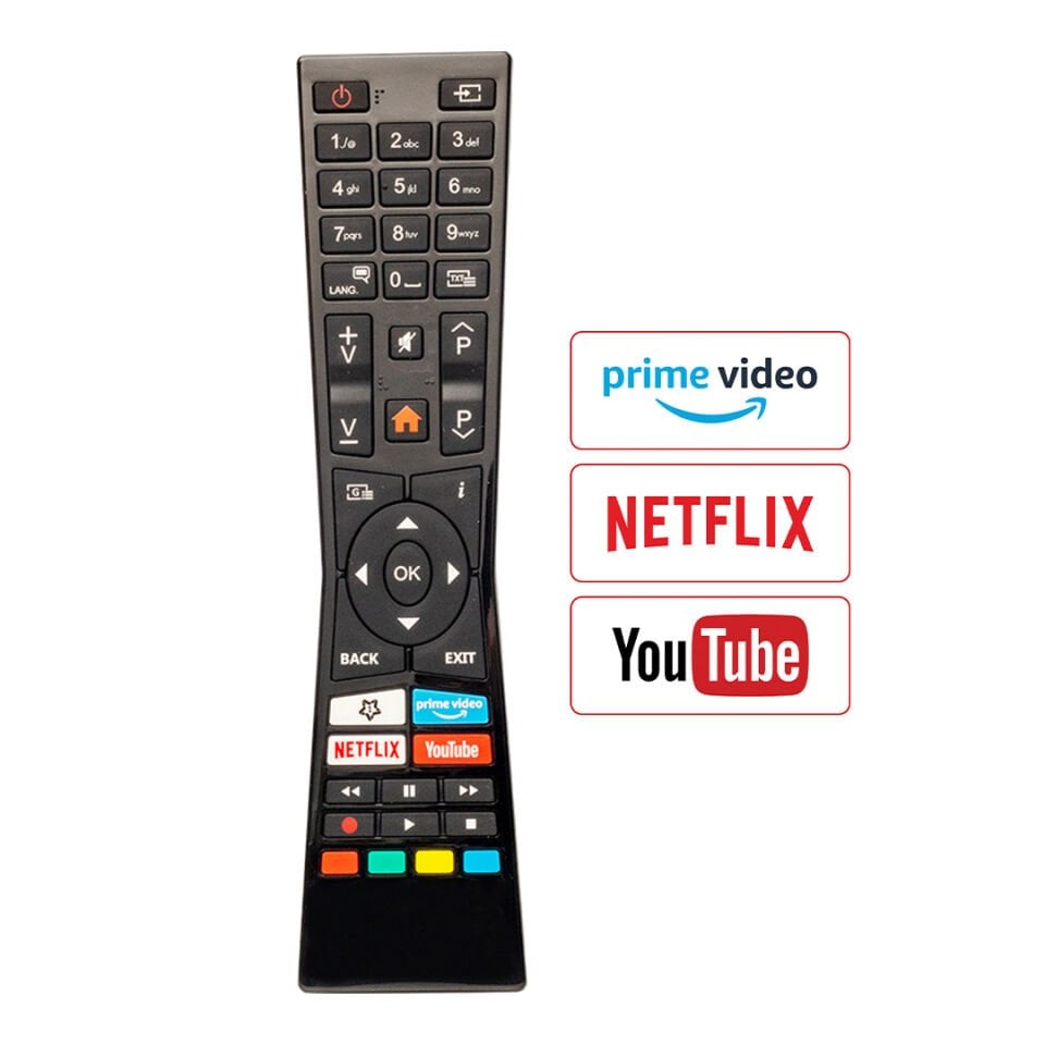 Ayt Vestel Jvc Uyumlu Netflix Youtube Prime Video Tuşlu Lcd Led Tv Kumandası Src-4316 17382 Kalıp Uzaktan Kumanda