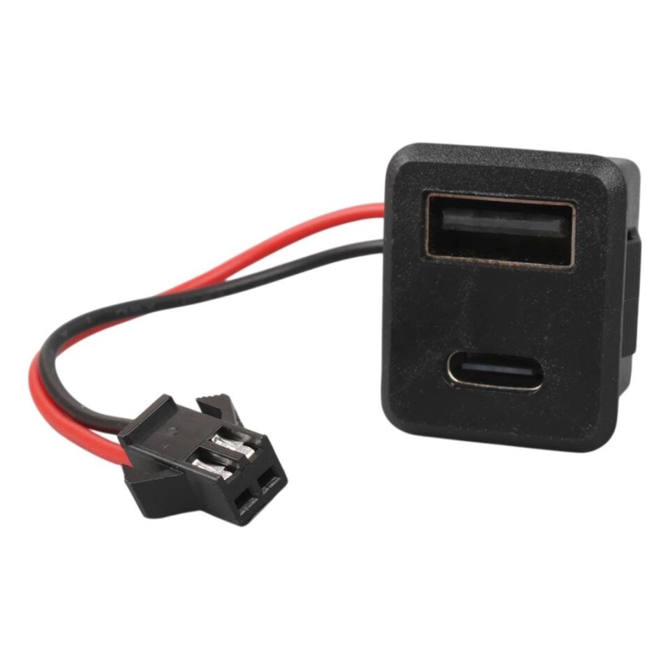 Ayt IC-266T-4 Pano Tip Kare Type-C + Ucb Şarj Soketi Bağlantı Modülü Oto Araç Tır Otobüs Uyumlu