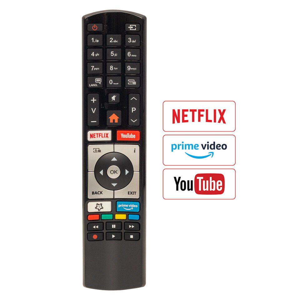 Ayt Vestel Uyumlu Netflix Youtube Prime Video Tuşlu Lcd Led Tv Kumandası Src-4313 31275 Kalıp Uzaktan Kumanda