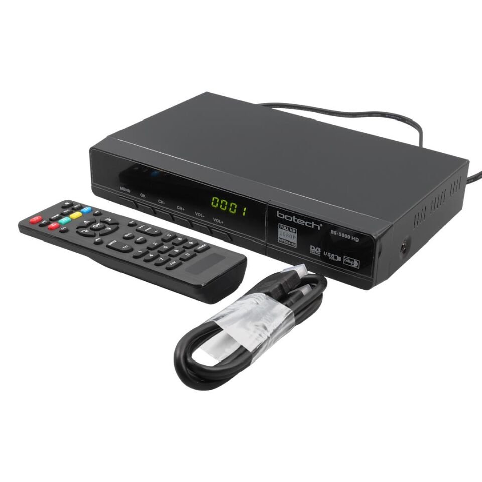 Botech BS-5000 HDMI + Scart + Usb Girişli 1080P Full HD Uydu Alıcı
