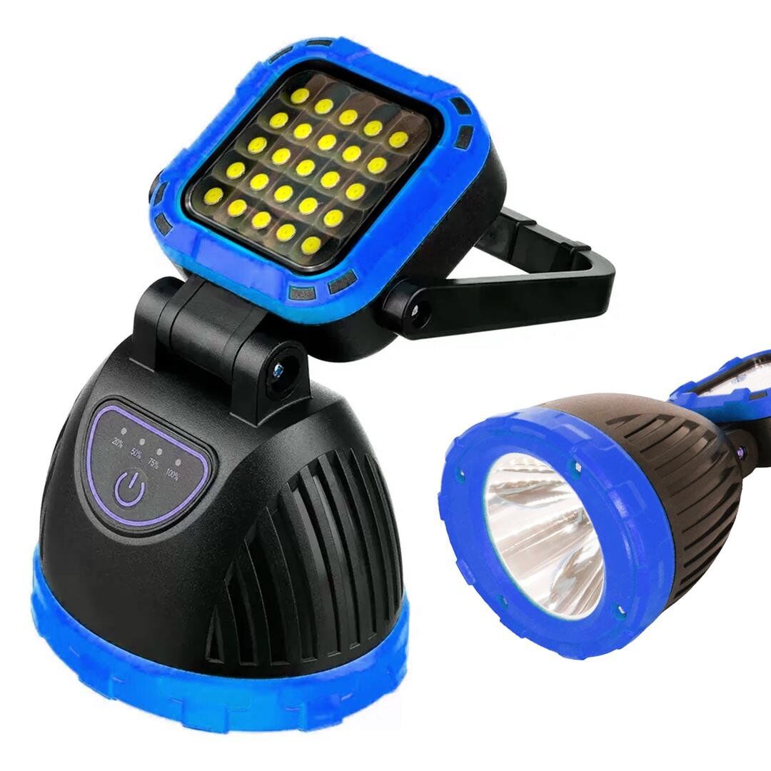 Powermaster PM-8033B 6 Modlu EL Feneri Ve Işıldak Acil Durum Lambası 25 Cob Ledli Solar Şarjlı