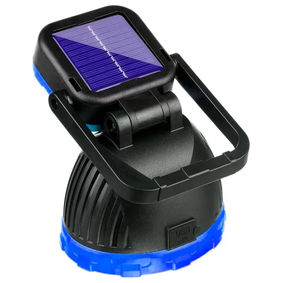 Powermaster PM-8033B 6 Modlu EL Feneri Ve Işıldak Acil Durum Lambası 25 Cob Ledli Solar Şarjlı