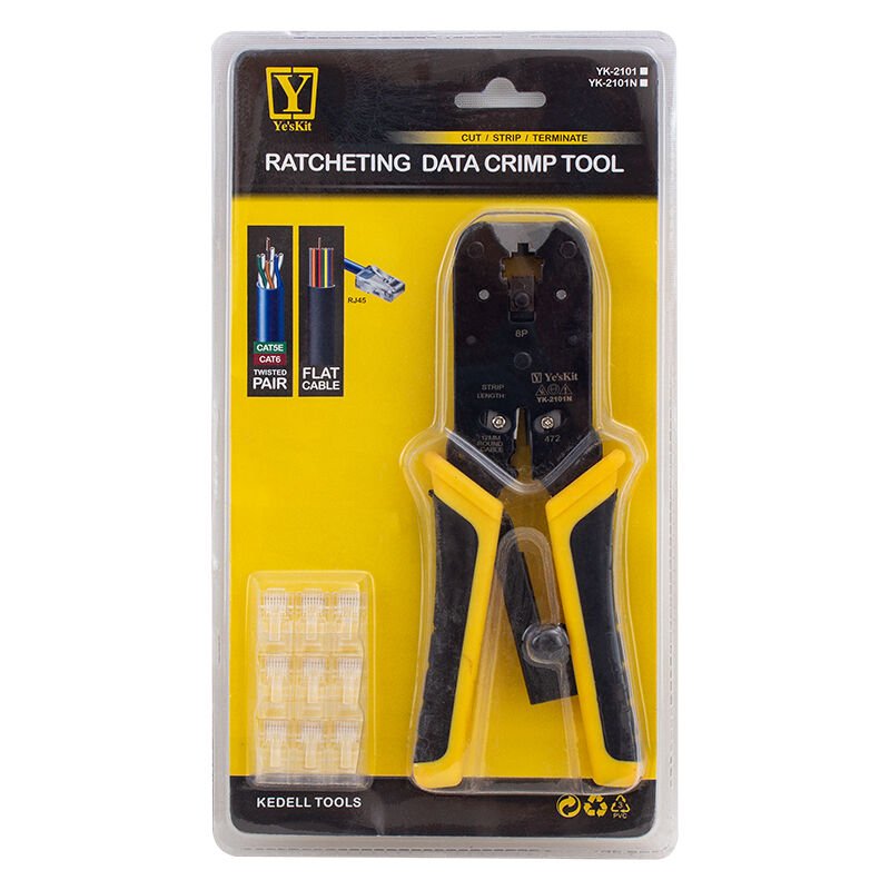 Ayt Powermaster YK-2101N RJ45 Ethernet Sıkma Pensesi İnternet Jack Soketi Takma Sıkma Pense
