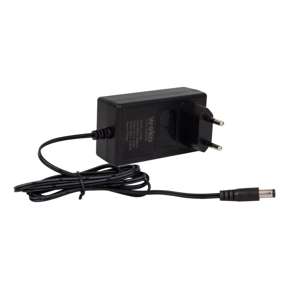 Weko 14.4 Volt 1 Amper Priz Tipi Adaptör Kırmızı Yeşil Ledli Şarj Dolum Göstergeli 5.5x2.5 Uçlu