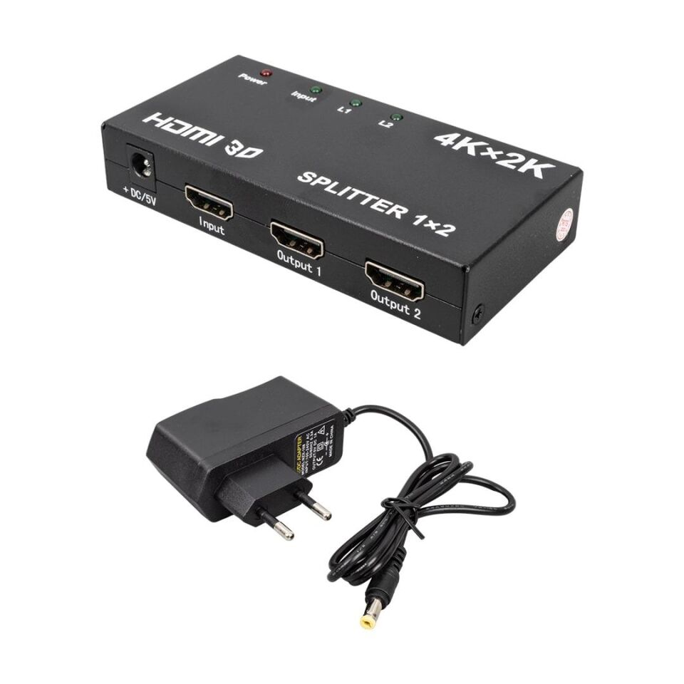 Ayt Fully G-538f 2 Port Hdmi Splitter Dağıtıcı 2 Li Hdmi Çoklayıcı