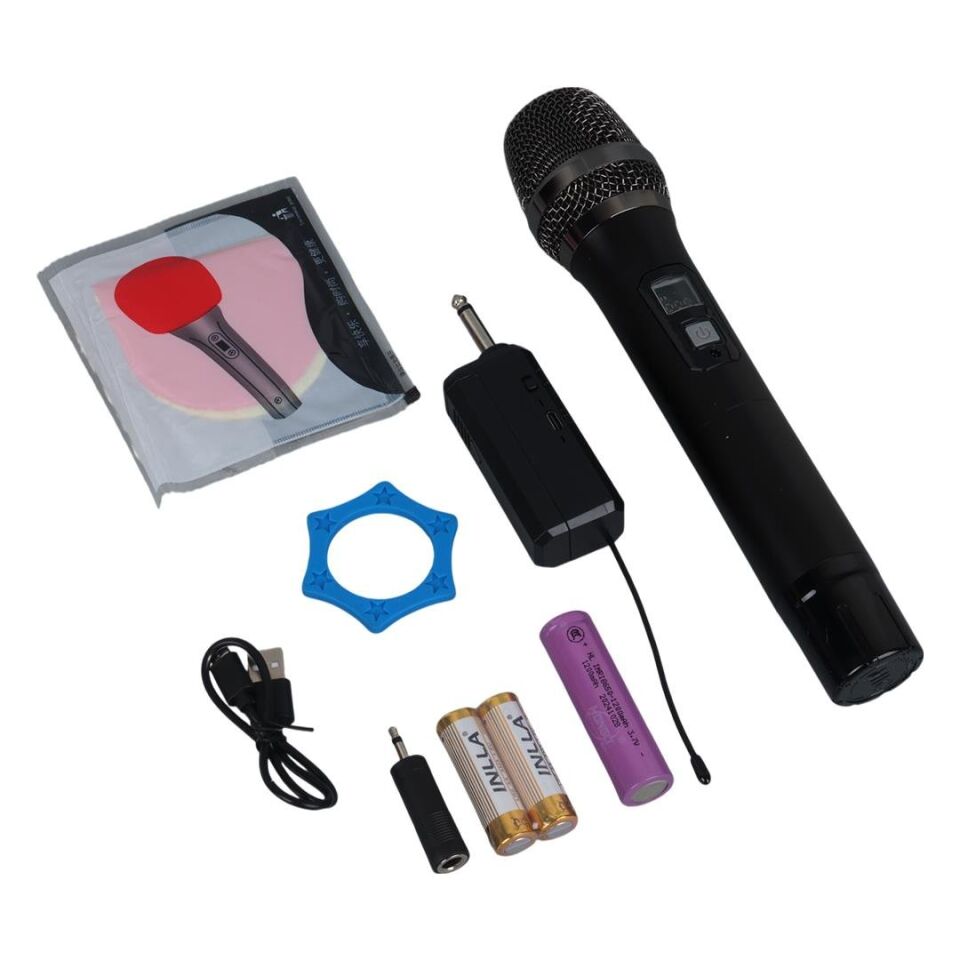 Ayt Magicvoice MV-21760 Uhf Ekranlı Kablosuz Telsiz Mikrofon Kablosuz El Mikrofonu 6.3 Mm Soketli Jack Girişli