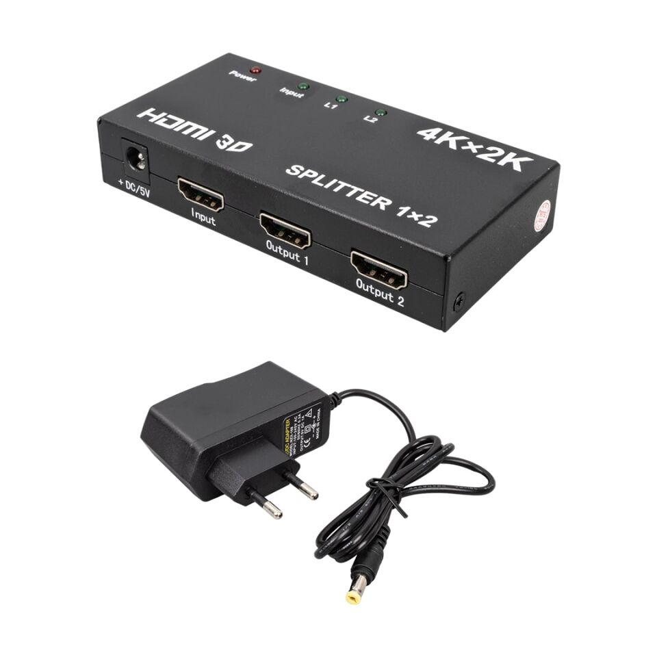 Ayt Fully G-538f 2 Port Hdmi Splitter Dağıtıcı 2 Li Hdmi Çoklayıcı