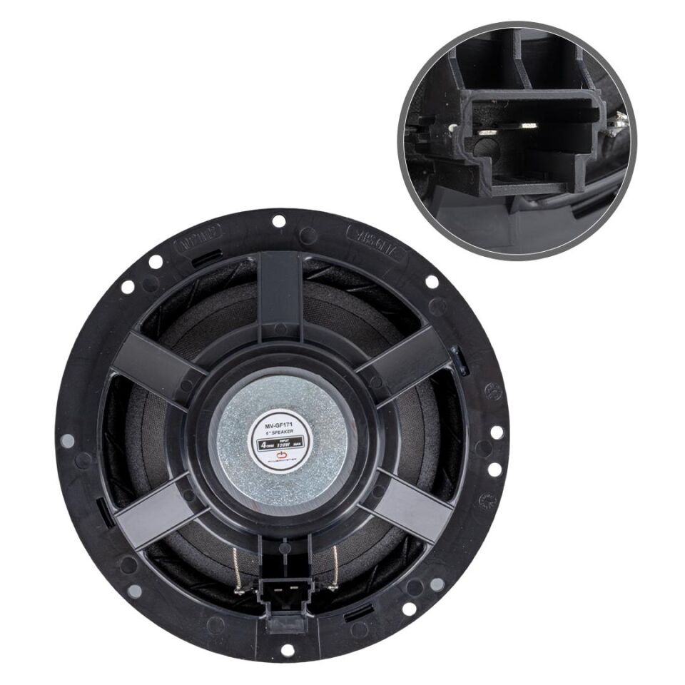 Magicvoice Oto Hoparlör 16 Cm 120 Watt Tekli Citroen Peugeot Araç Kapı Hoparlörü Kapaklı