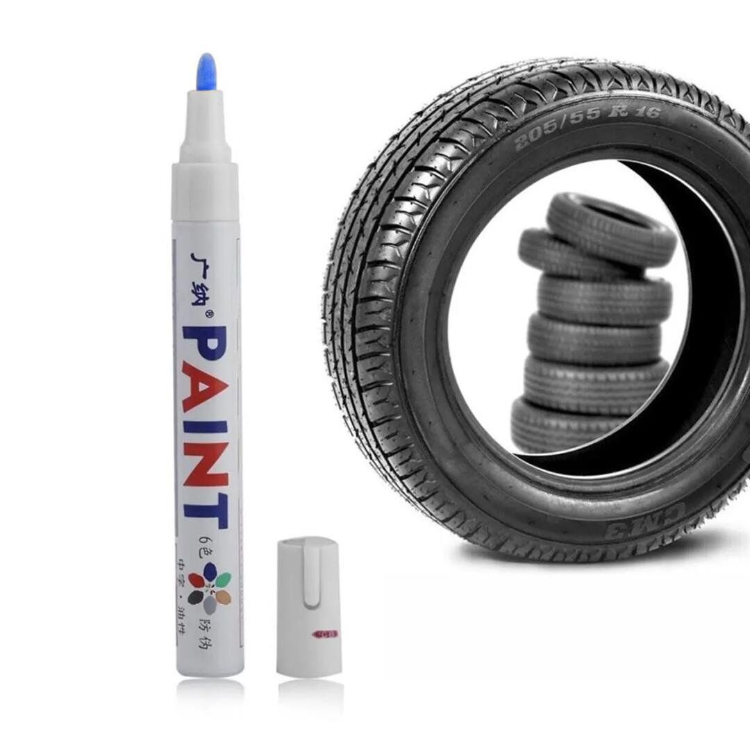 Sunup M101 Mavi Araç Oto Motosiklet Lastik Boya Yazı Kalemi 2.8 Mm Uç Kalınlığı