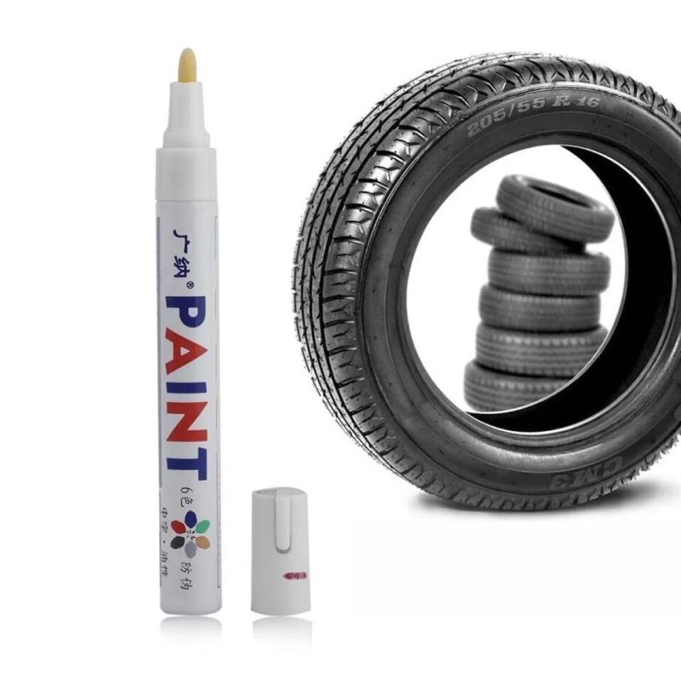 Sunup M101 Sarı Araç Oto Motosiklet Lastik Boya Yazı Kalemi 2.8 Mm Uç Kalınlığı