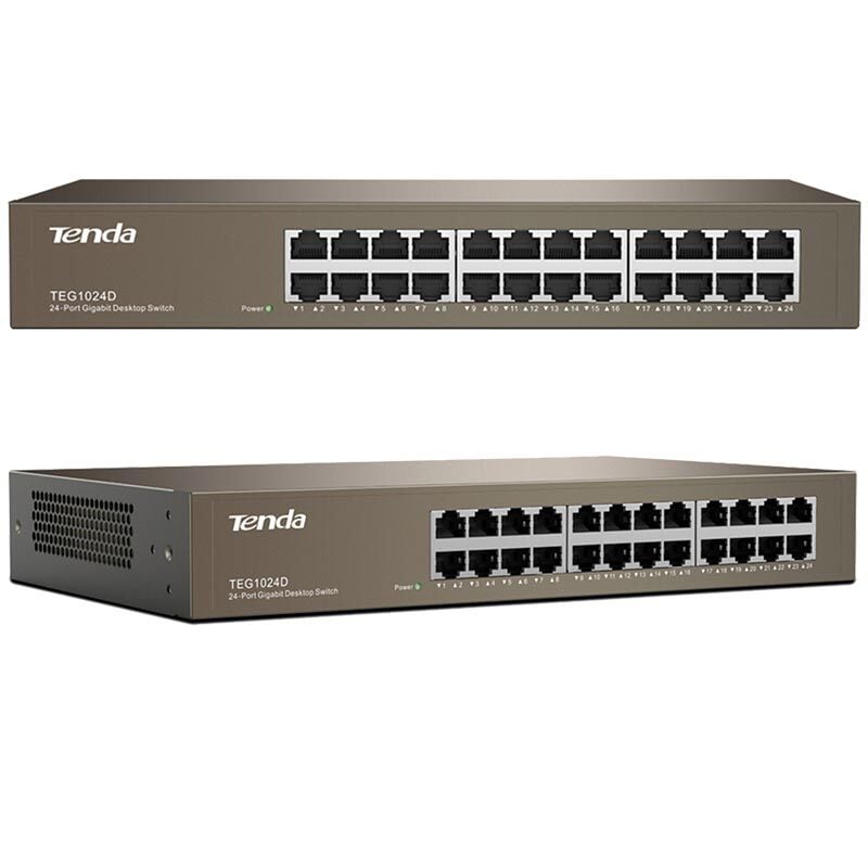 Tenda TEG1024D 24 10 100 1000 Mbps Port Gigabit Rackmount Switch