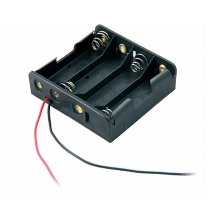 Ayt Pil Yuvası Yan Yana AA Pil İçin 4 Lü Yaylı .Kablolu