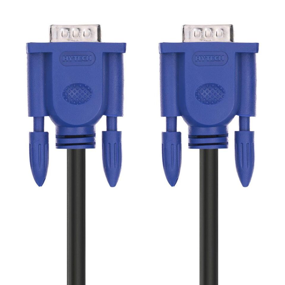 Hytech HT-VGA15 15 Pin Erkek Erkek 15 Metre Vga Pc Bilgisayar Monitör Görüntü Aktarma Kablosu