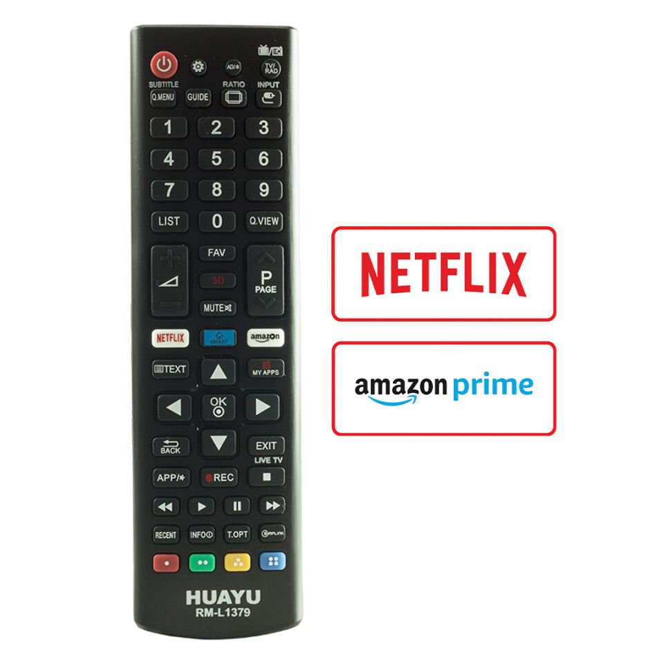Ayt Huayu RM-L1379 LG 3D Netflix Amazon Smart Tuşlu Lcd Led Tv Kumanda Lg Tüm Modellere Uyumlu Kumanda