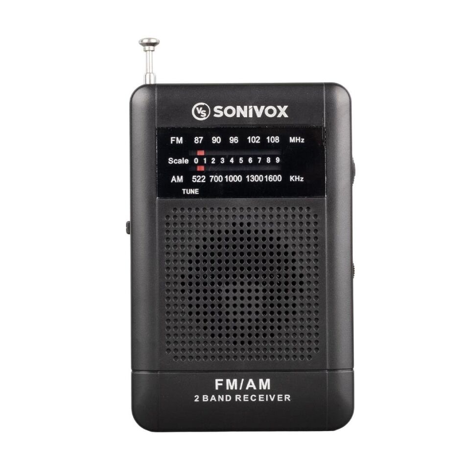 Ayt Sonivox Vs-r115 Siyah Renk Mini Cep Radyosu Deprem Çantasına Uygun Fm Radyo