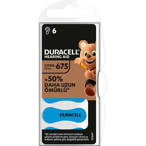 Duracell 675 No Kulaklık Pili (6'Lı Paket)